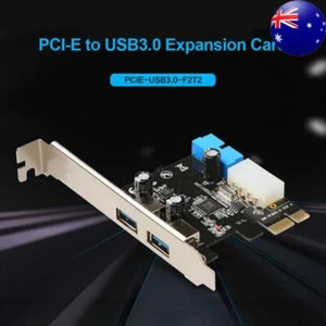 2 Ports USB PCI-e Expansion Card PCI Express PCIE to USB 3.0 Hub Adapter Card - Afbeelding 1 van 8