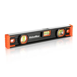 ValueMax 16-Inch Level Magnetic Level Tool w/3 High-visibility Vials Aluminium - Picture 1 of 10