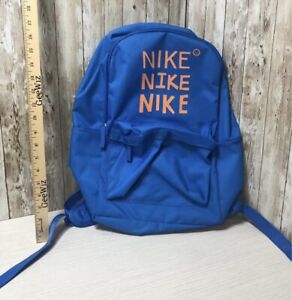 Nike Heritage Backpack Azure Blue w/Orange Lettering Rucksack Bag Free Shipping