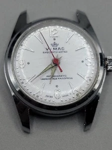 Vintage VMac Mens Watch Very Rare Runs Well Edward A Waldman Movement 1 Jewel - Picture 1 of 17