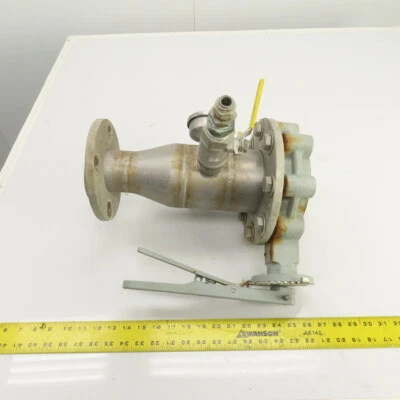 Válvula mariposa Keystone 4" 250 PSI con adaptador de acero inoxidable 2-1/2" con brida Foto 1 de 4