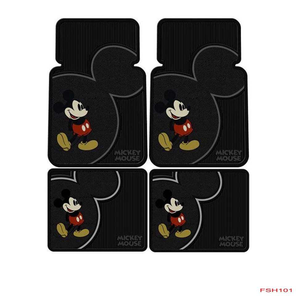 Brand New Disney Cartoon Mickey Mouse Car Truck Rubber Front Back Floor Mats - Image 1 of 3