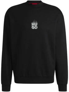 Hugo Boss Men's Durungu Center Logo Crewneck Sweater, Black - Picture 1 of 1