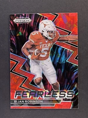 2023 Prizm Draft Picks Bijan Robinson Rookie Fearless Red Ice #F-21 Falcons - Image 1 of 2