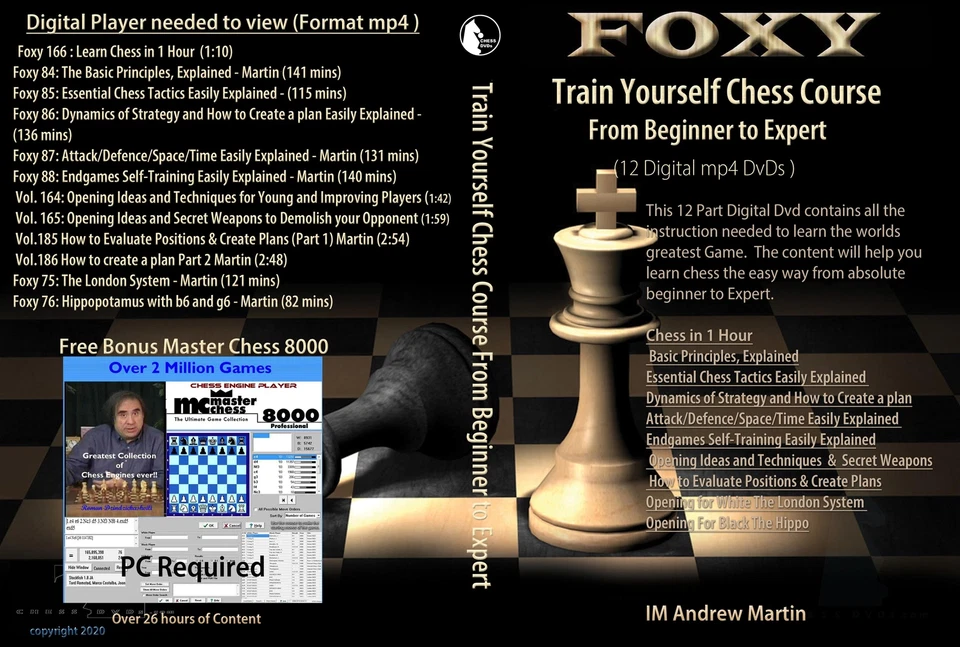 Train Yourself Chess Course - Beginner to Expert - 5 Digital DVDs - Image 1 of 1