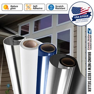 *Premium Color Film Glass Home Bathroom Office Window Security Privacy Sticker - Picture 1 of 28