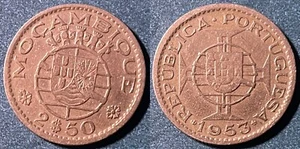 Mozambique 1953 2.50 Escudos KM-78 Copper-nickel aXF #19 - US Seller - Picture 1 of 1