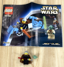 LEGO Star Wars: Jedi Duel (7103)  Minifigures Count Dooku & Yoda Head + Manual