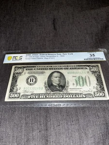 $500 1934A Federal Reserve Note- New York. PCGS Graded 35 (Choice VF) - Picture 1 of 7