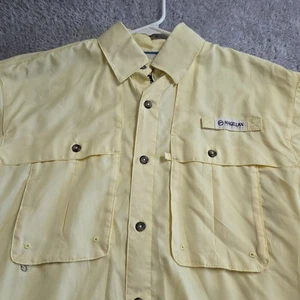 Magellan Outdoors Button-Down Shirt Mens XS Yellow Long Sleeve Fish Gear - Picture 1 of 9