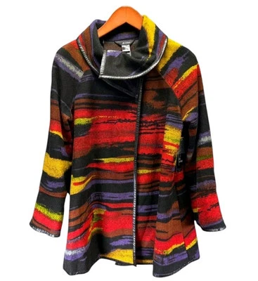 Cárdigan suéter chaqueta Ali Miles envolvente cuello botón para mujer talla pequeña  Foto 1 de 4