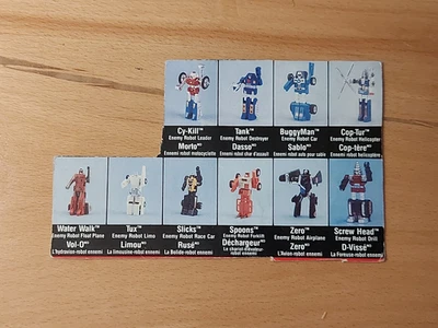 Lote de 8 figuras de tarjeteros vintage de GoBots para coleccionar tarjetas de exhibición años 80 Foto 1 de 4