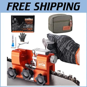 Afilador de motosierra de manivela duradero con rebabas de tungsteno - Bolsa de almacenamiento compacta - Imagen 1 de 8