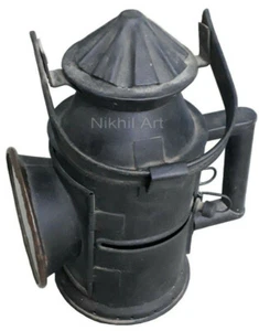 Linterna/lámpara decorativa antigua hecha a mano eléctrica hierro negro - Imagen 1 de 4