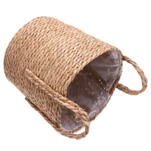 Straw Flower Basket Hand Woven Storage Baskets for Potted Plants - Picture 1 of 11