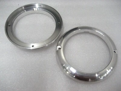 2 Front Park Light Bezel Billet Aluminum 1951-1956 Dodge Fargo B C Series Truck - Image 1 of 2