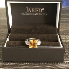 $850 Jared’s 6 CTCitrine Ring 10k White Gold And  Diamonds. November Birthstone.
