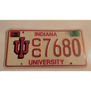 Collectable real metal license plate Indiana University. Hoosier Pride! - Picture 1 of 2