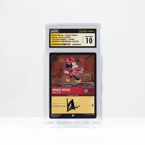 2023 Disney Lorcana TCG Minnie pellicola mouse firmata schizzo Kenneth Anderson CGC 10 - Foto 1 di 2