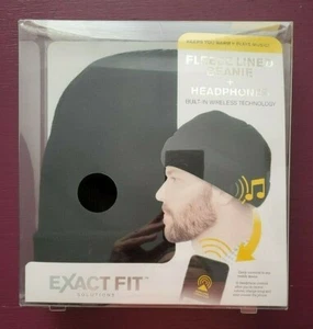Exact Fit Solutions Fleece Lined Beanie + Headphones - Black - Picture 1 of 6