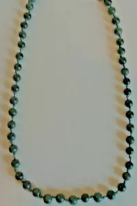 Jade Bead Hand Knot Green Round Necklace 6mm 30" Endless Clasp New - Picture 1 of 8