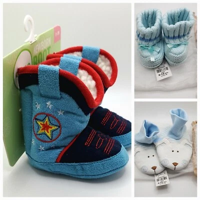 0-3M & 6-12M Boy Booties - Image 1 of 4