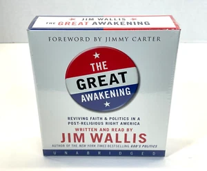 NEW SEALED THE GREAT AWAKENING JIM WALLIS FOREWORD JIMMY CARTER AUDIO BOOK CDs - Picture 1 of 6