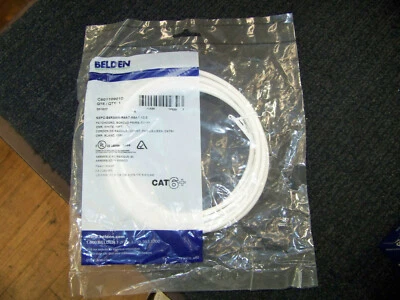 Belden Bonded Pairs CAT6+ Patchcord CMR White 10 Ft. C601109010 New - Image 1 of 3