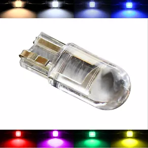 T10 W5W Stecksockel Glassockellampe Glühlampe weiß gelb pink blau rot grün - Picture 1 of 1