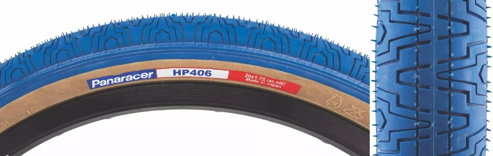 Panaracer HP 406 20 x 1.75 BMX Bike Tire Gum / Skin  Wall Blue  SHIPS FLAT - Image 1 of 1