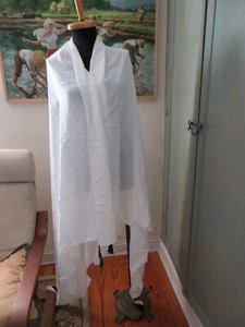 Nuevo Sag Harbor Bufanda Sarong Mantón Cubrir Marfil Blanco Negro Borla SCS31893 - Imagen 1 de 18