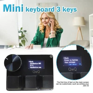Rapid Trigger Keyboard with Knob and Screen Copy Paste Shotcut Black Lot D7 - Picture 1 of 9
