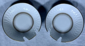 Paar (2) Noritake Irmina #6601 gekerbte Löffel Schüsseln 5-1/2" SELTEN - Bild 1 von 4