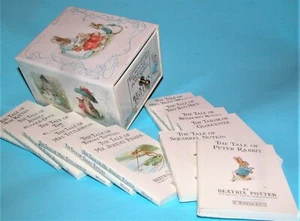 Beatrix Potter 12pc miniature boxed set, new, 1989 F. Warne & Co. 3x2,5 in books - Bild 1 von 9