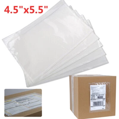 100-1000 Packing List Envelopes 4.5"x5.5" Invoice Shipping Label Self Seal Bags - Image 1 of 4