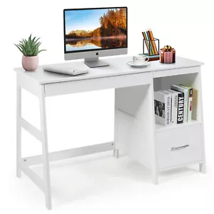 Giantex Computer Desk Laptop Workstation Drawers Shelf Student Study Home Office - Picture 1 of 30