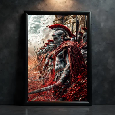 Spartans Roman Warrior 300 Art Poster Print - No Frame - Image 1 of 3