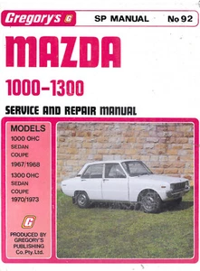Gregorys Mazda 1000 (67-68), Mazda 1300 (70-73) Workshop Repair Manual MPN GR92 - Picture 1 of 2