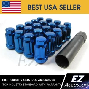 Lug Nuts Spline Tuner 12x1.50 16 Pc For Toyota Honda Blue - Picture 1 of 3
