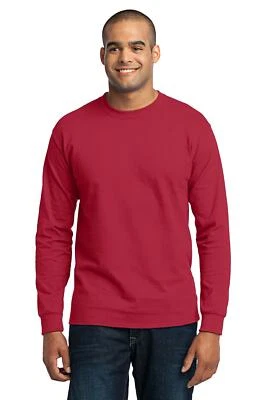 Port & Company PC55LST Mens Big & Tall Long Sleeve Core Blend Crew Neck T-Shirt - Image 1 of 3