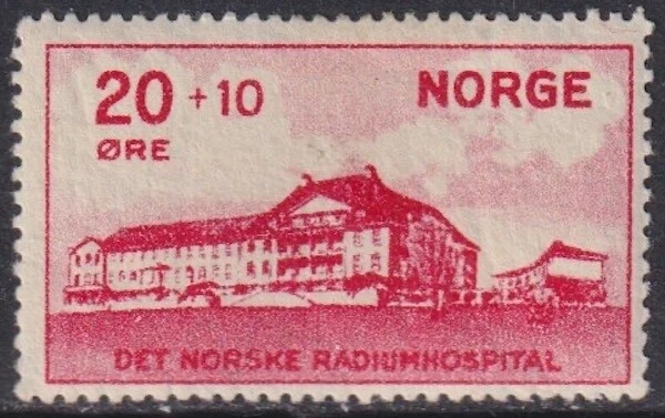 NORUEGA Sc #B4 MLH 20c+10c CARMINE - HOSPITAL RADIO Foto 1 de 1