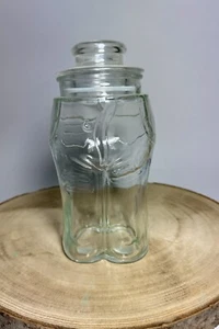 Cute Vintage Glass Jar Jeans Pants Shape Unique Unusual With Lid - Picture 1 of 9