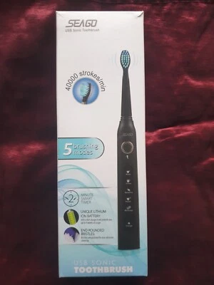 Seago SG507B - 2 NEW spare heads and charging cable DOES NOT INCLUDE TOOTHBRUSH - Image 1 of 4