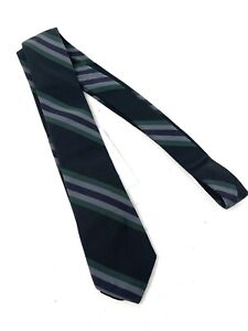 Brooks Brothers Black Fleece Black Evergreen Dolphin Grey Double Repp Stripe Tie