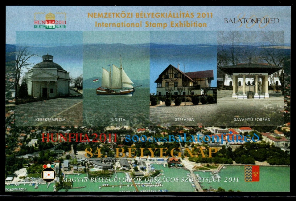 HUNGARY -2011.Commem. Sheet - HUNFILA 2011 Balatonfüred / 800th anniv./Imperf. - Image 1 of 1
