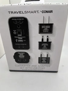 Conair International Converter Adapter USB Set Power Voltage 1875w Travel Smart - Picture 1 of 6