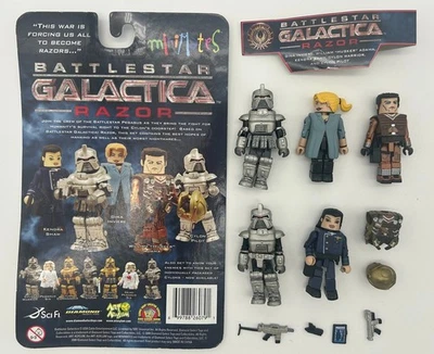MiniMates - Juego de navaja Battlestar Galactica - Kendra Shaw, Cylon, Adama, Inviere Foto 1 de 4