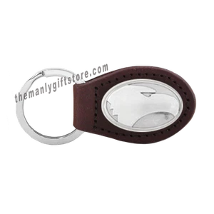 Georgia Southern   Zep-Pro Leather Concho Key Fob brown keychain - Picture 1 of 1