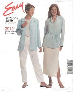 2003 Stitch 'n Save 3912 Misses Shirt Jacket size B 16-22 sewing pattern uncut - Picture 1 of 3