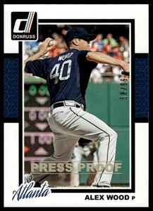 2014 Donruss #262 Alex Wood Press Proofs Gold #/99 - Picture 1 of 2